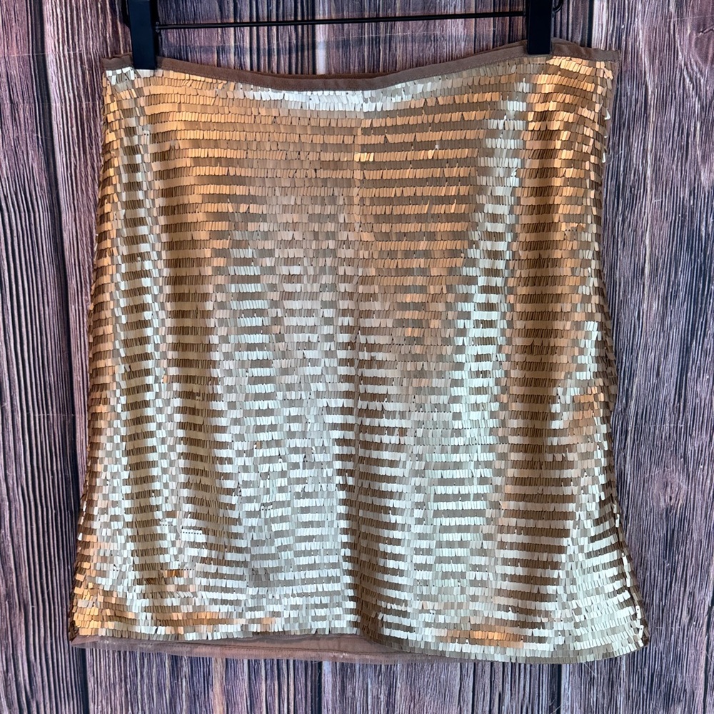 H&M Gold Sequin Mini Skirt